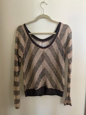 Free People “We the Free” Chevron Striped Sweater